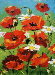 Buy Poppies Painting California Poppy Painting Floral Art Impasto Oil Painting  • 40.93£
