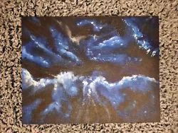 Buy Acrylic Painting Abstract Space  Blue Waves . Paul Eres. 11x14 Canvasboard • 63.66£