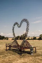 Buy Horseshoe Sculpture  Art Wedding Bench Handmade Heart Love • 2,000£