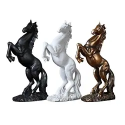 Buy Resin Statue, Resin Jumping Fighting Horse Stallion Sculpture For Home • 27.13£