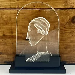 Buy Vintage Reverse Carved Lucite/Acrylic Sculptures Art Deco Style, Signed S. Mann • 82.51£