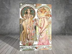Buy Alphonse Mucha Moët & Chandon Nouveau CANVAS PAINTING PRINT WOMEN  1473 • 6.94£