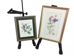 Buy 2 X Signed Watercolour Originals Flowers By Heather Hodge Wood Frames • 12.99£