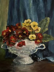 Buy Original Polyanthus In A Vase Oil On Board Painting Still Life Doris Parker 1929 • 30£