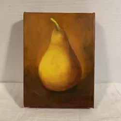 Buy Oil On Canvas Fruit PEAR 6x8” Signed By Artist “Jarratt  Realism Excellent • 25.13£