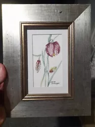 Buy Small Flower Watercolour Paiting Signed Jenny Grainger  • 15£