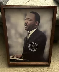Buy Martin Luther King Framed  Vintage Print Clock ( Tested Clock Works) • 18.89£