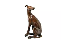 Buy Hot Cast Solid Bronze Greyhound Seated • 169.99£