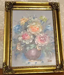 Buy Stunning Framed Oil Painting Of Flowers With Great Detail And Colours By TOM • 10£
