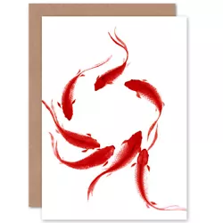 Buy Koi Fish Painting Card With Envelope • 4.42£