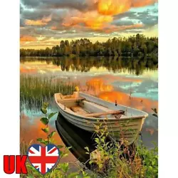 Buy Painting By Numbers Kit DIY Boat Grove Hand Painted Canvas Oil Art Picture Craft • 7.67£