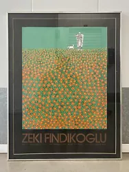 Buy 🔥RARE Vintage Turkish Modern Exhibition Lithograph Poster, Signed FINDIKOGLU 76 • 921.37£