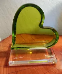Buy Shlomi Haziza Lucite Lime Green Heart  6” Tall Signed & Label VGC • 354.37£