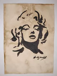Buy Andy Warhol Painting Drawing Vintage Sketch Paper Signed Stamped • 82.87£