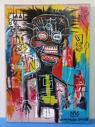 Buy Jean-Michel Basquiat (Handmade)  Painting On Canvas Signed & Stamped 50x70 Cm • 670.96£