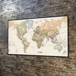 Buy Map Of The World Large Wall Map Poster Decor 5x3ft • 7.49£