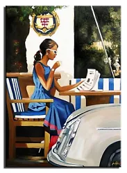 Buy Jack Vettriano-70x50cm Oil Painting Hand Painted Canvas Signed Wall G15580 • 120.36£