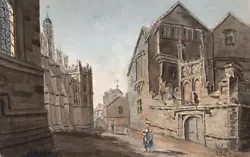 Buy ETON STREET SCENE? Antique Watercolour Painting - 19TH CENTURY • 100£
