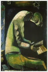 Buy Jew At Prayer Artist Marc Chagall Fine Art Giclee Poster Print Of Painting • 9.47£