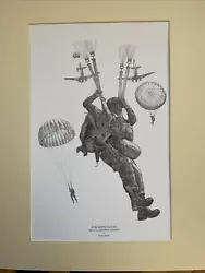 Buy Screaming Eagles 101st Airborne Mounted Print Total Size 20x16 • 35£