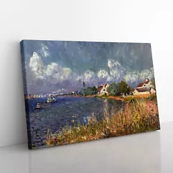 Buy The Seine At Billancourt By Alfred Sisley Canvas Wall Art Print Framed Picture • 24.95£