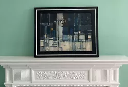 Buy Doreen Roberts B.1922 Original Oil Painting Picture Abstract Blue Grey Black • 690£