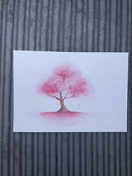 Buy Cherry Blossom Flower Tree A5 Original Water Colour Painting • 2.99£