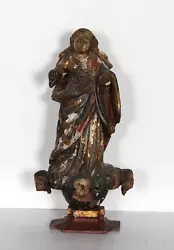 Buy Unknown Artist, Religious Figure I, Hand-Carved And Painted Wood Sculpture • 2,789.50£