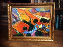 Buy Landscape With A Ploughman By Van Gogh Framed Original Oil Obk Art Sale 10%off • 220£