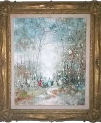 Buy Stefanos Sideris, Winter Forest Scene, Oil On Canvas, Signed L.L • 3,985£