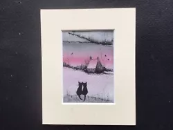 Buy Aceo Original Watercolour Painting By Toni Mischievous Cats Look We Are Home • 7.30£