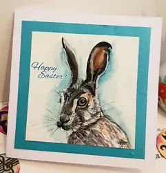 Buy EASTER Greeting Cards Original Print Watercolor Painting Ester  Rabbit • 3.50£