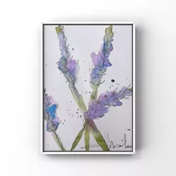Buy Lavender Watercolor Painting Lavender Field Art Botanical Plant Floral Sketch • 20.72£