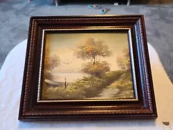 Buy Vintage Stunning Oil Painting Framed Canal Scene Fantastic Condition • 25£