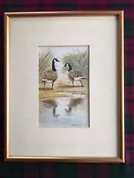Buy Simon Gudgeon, Original Signed Watercolour Geese, Early Work! • 49.95£
