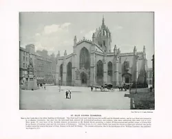 Buy St Giles Church Cathedral Edinburgh Scotland Antique Print Picture C1900 PS#12 • 5.99£