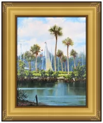 Buy William Robert Davis Original Signed Oil Painting On Board Framed Landscape Boat • 3,854.79£