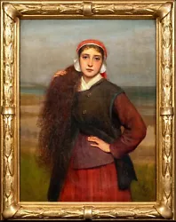 Buy 19th Century Portrait Beach Girl Portrait Charles Sillem LIDDERDALE (1831-1895) • 4,200£