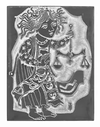 Buy Rodney Winfield Libra Slate Illi Sculpture Stone Vintage Zodiac Sign Astrology • 103.09£