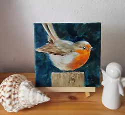 Buy Oil Painting Robin Small Bird Poison Picture Small  • 29.98£