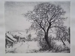 Buy Modern Engraving: Marcel ROCHE (1890-1959): Landscape Under The Snow • 6.42£