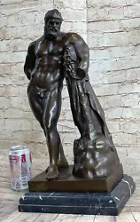 Buy Signed Glycon Hercules Bronze Sculpture Statue Art Deco Erotic Nude Figure Sale • 315.76£