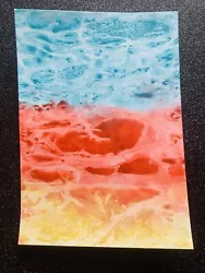 Buy Handmade Watercolour Painting. Abstract Warming Ocean Coral Beneath. • 2£