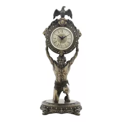 Buy Atlas Titan Clock Décor Greek God Statue Sculpture Figure Bronze Finish 39 Cm • 112.98£