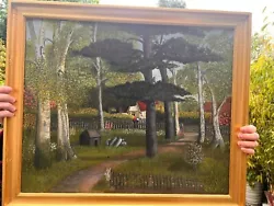 Buy Vintage Oil Painting Of Woodland Scene Painted On Board • 60£