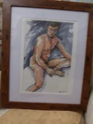 Buy Original Gay Interest Male Nude Signed Large Watercolour • 25£