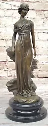 Buy Bronze Sculpture Statue 14  Tall Signed Preiss Roman Maiden NR Art Figurine Gift • 226.42£
