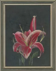 Buy J.B. Clough - 2002 Oil, Pink Lily Flower • 38.40£