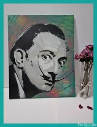 Buy Salvador Dali Memorabilia Handmade Painting Wall Art Stencil Art OOAK Street Art • 80£