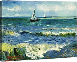 Buy Wieco Art - Seascape At Saintes Maries By Vincent Van Gogh Oil Paintings Reprod • 15.63£